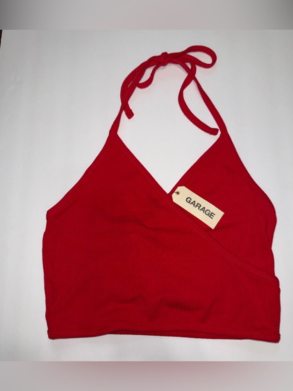 NWT Garage Halter Wrap Top Women’s Size Petite Small Red